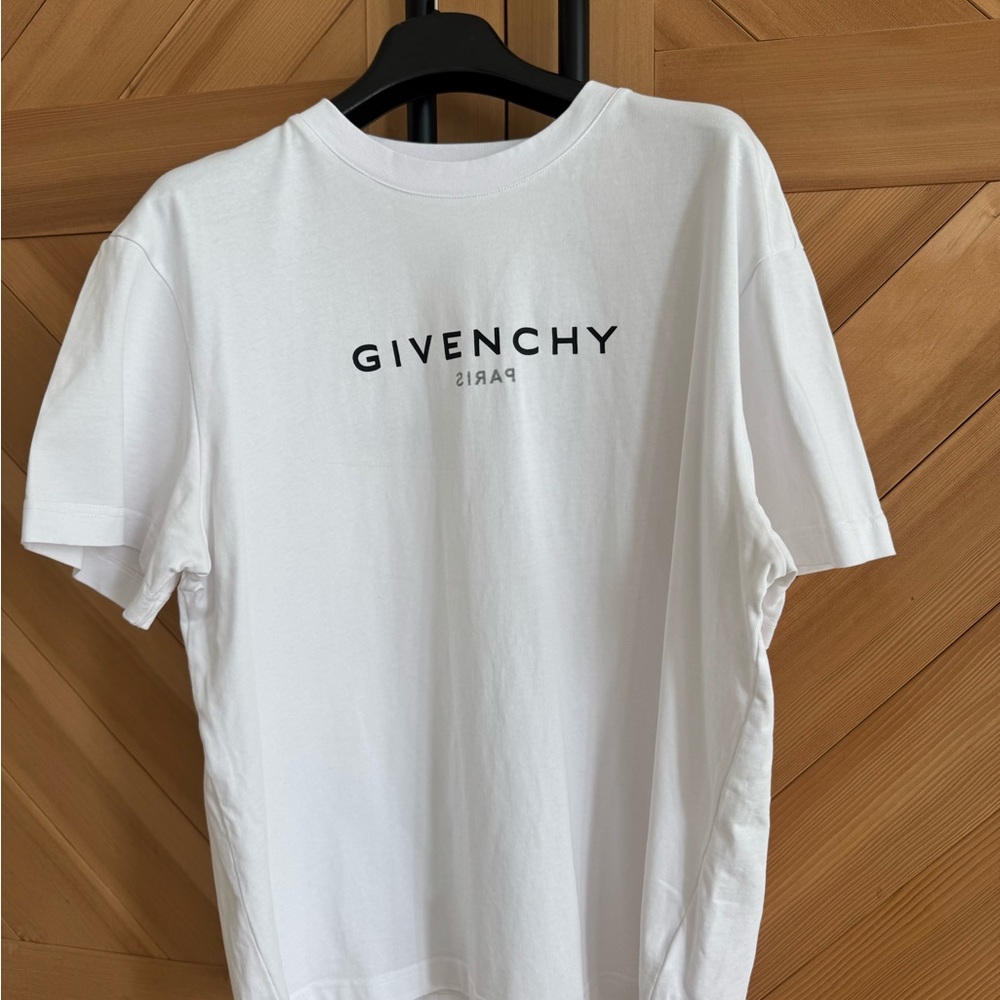 Givenchy White Crewneck T-Shirt with Black Logo